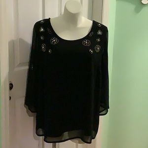 Beautiful blouse silk with design bids